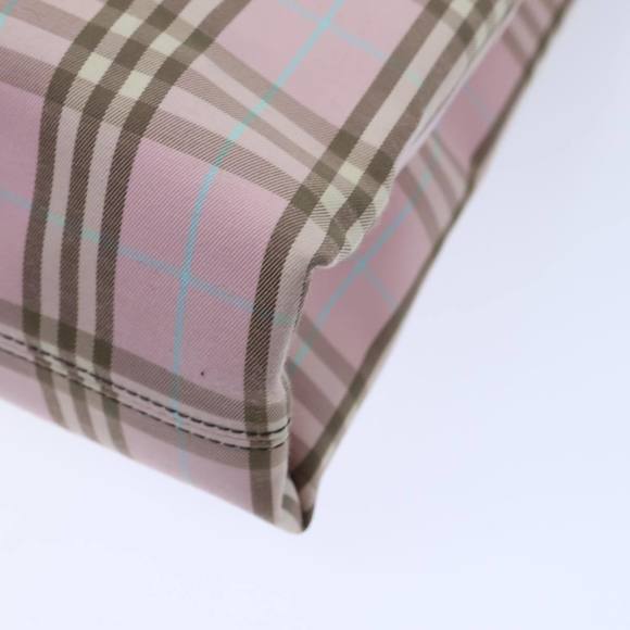 BURBERRY Nova Check Hand Bag Canvas Pink Auth 72132 - Picture 15 of 16